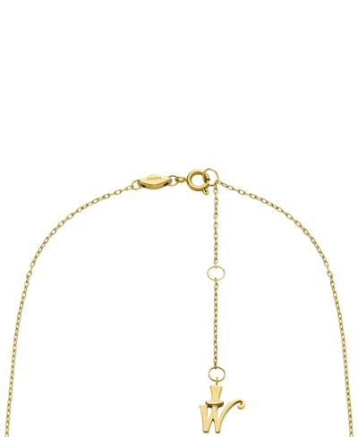 Shop Fossil X Willy Wonka Special Edition Women's Gold-tone Stainless Steel Station Necklace