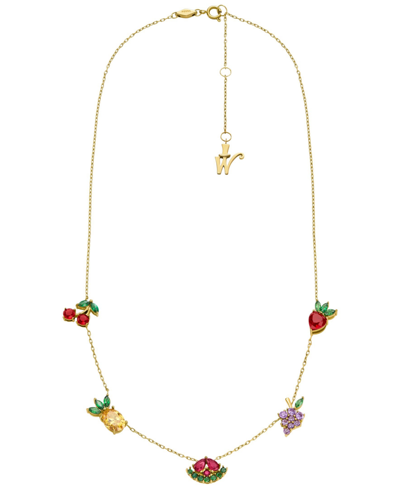 Fossil X Willy Wonka Special Edition Women's Gold-tone Stainless Steel Station Necklace In Gold