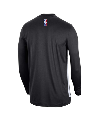 Nike Men's And Women's  Black Brooklyn Nets 2023/24 Authentic Pregame Long Sleeve Shooting Shirt In Black