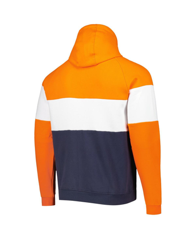 New Era Navy Denver Broncos Colorblock Current Pullover Hoodie In Navy
