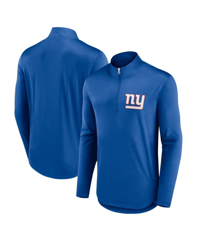 Fanatics Branded Royal New York Giants Tough Minded Quarter-zip Top In Royal