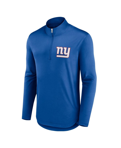 Fanatics Branded Royal New York Giants Tough Minded Quarter-zip Top In Royal