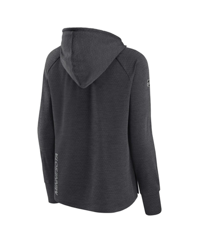 Fanatics Branded  Heather Charcoal Minnesota Wild Authentic Pro Pullover Hoodie In Heather Charcoal