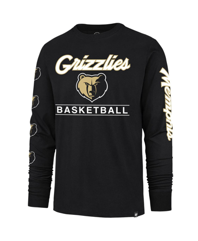 Shop 47 Brand Men's ' Black Memphis Grizzlies 2023/24 City Edition Triplet Franklin Long Sleeve T-shirt