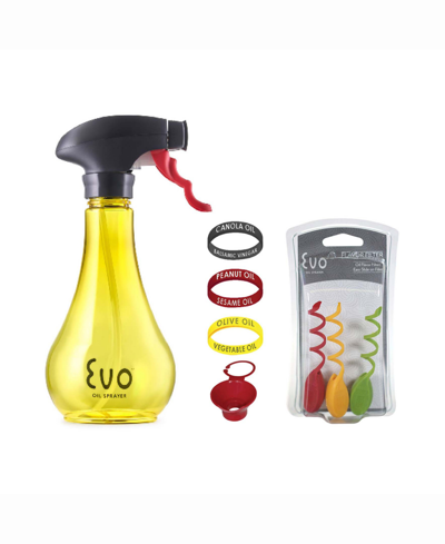 Evo Holds 12-ounces Oil Sprayer And Accessories, Non-aerosol For Olive Oil, Cooking Oils, And Vinegars, In Green