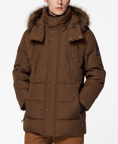 Shop Marc New York Men's Gattaca Down Parka Coat In Brown