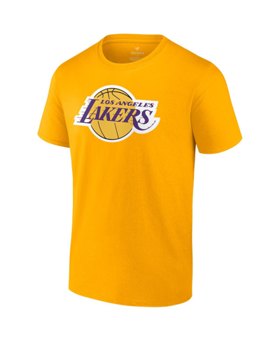 Shop Fanatics Men's  Lebron James Gold Los Angeles Lakers Playmaker Name And Number T-shirt