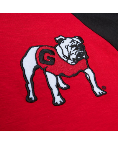 Shop Mitchell & Ness Men's  Red Georgia Bulldogs Legendary Slub Raglan Long Sleeve T-shirt