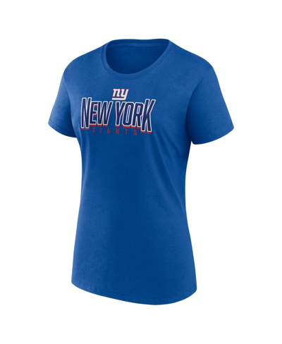 Shop Fanatics Women's  Royal New York Giants Route T-shirt