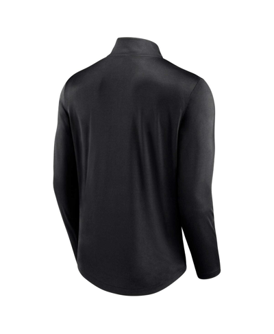 Fanatics Branded Black Pittsburgh Pirates Quarterback Quarter-zip Top In Black
