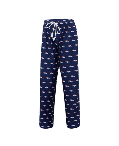 Concepts Sport Navy Denver Broncos Gauge Allover Print Sleep Pants In Navy
