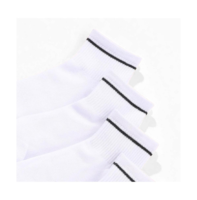 Stems Five Pack Sport Ankle Socks With Stripe Contrast In White