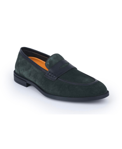 Shop Vellapais Paloma Men's Comfort Penny Loafers Dress Shoes In Emerald Green