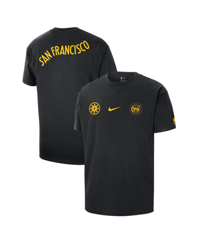 Shop Nike Men's  Black Golden State Warriors 2023/24 City Edition Courtside Max90 T-shirt