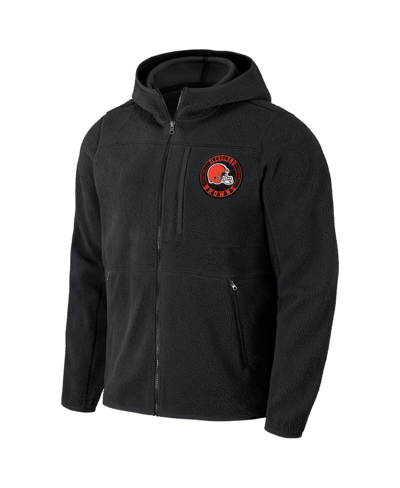 Fanatics Men's Nfl X Darius Rucker Collection By  Black Cleveland Browns Sherpa Full-zip Hoodie In Black