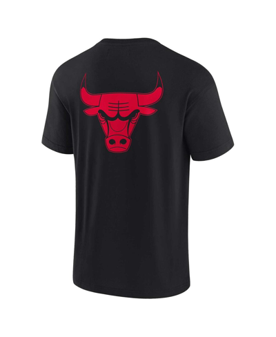 Shop Fanatics Signature Men's And Women's  Black Chicago Bulls Super Soft T-shirt