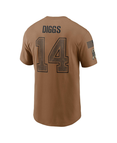 Shop Nike Men's  Stefon Diggs Brown Distressed Buffalo Bills 2023 Salute To Service Name And Number T-shir