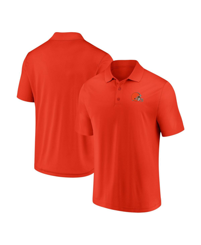 Shop Fanatics Men's  Orange Cleveland Browns Component Polo Shirt