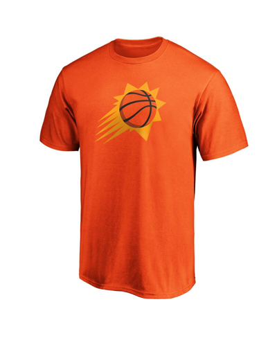 Shop Fanatics Men's  Orange Phoenix Suns Primary Logo T-shirt