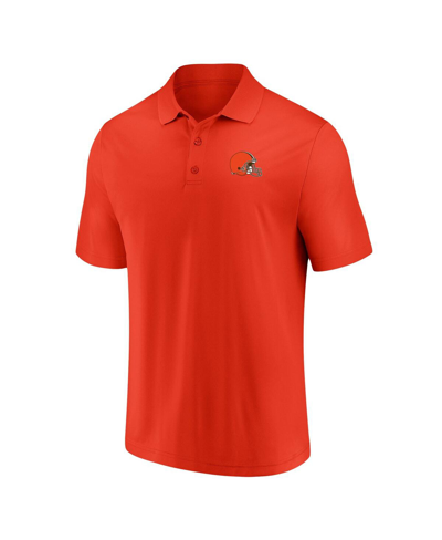 Shop Fanatics Men's  Orange Cleveland Browns Component Polo Shirt