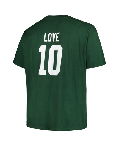 Fanatics Men's  Jordan Love Green Green Bay Packers Big And Tall Player Name And Number T-shirt In Green