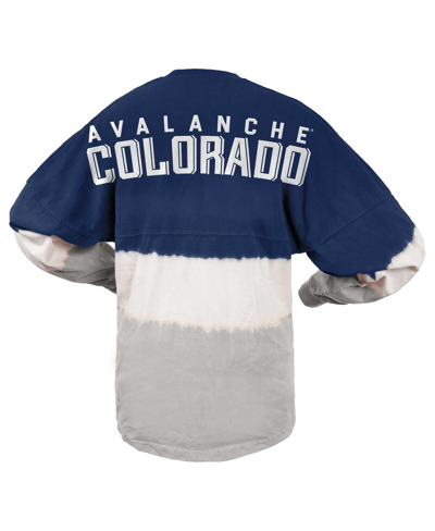 Spirit Jersey Women's  Navy, Gray Colorado Avalanche Ombre Long Sleeve T-shirt In Navy,gray