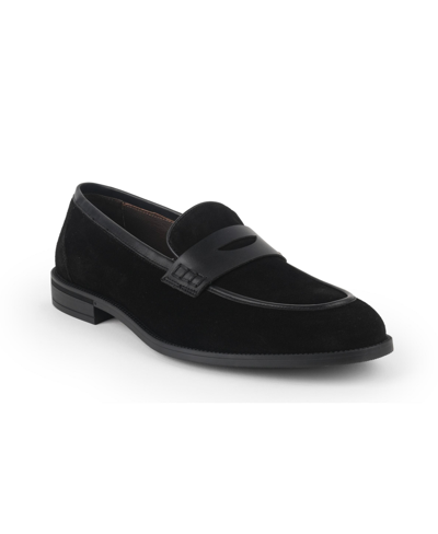Shop Vellapais Paloma Men's Comfort Penny Loafers Dress Shoes In Charcoal Black