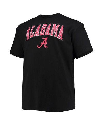 Shop Champion Men's  Black Alabama Crimson Tide Big And Tall Arch Over Wordmark T-shirt