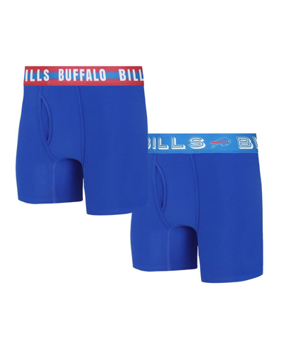 Shop Concepts Sport Men's  Buffalo Bills Gauge Knit Boxer Brief Two-pack In Royal,red