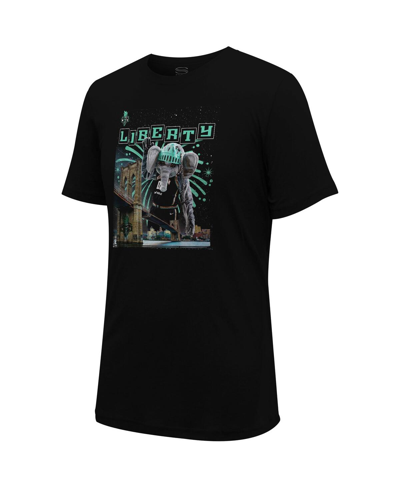 Shop Stadium Essentials Men's And Women's  Black New York Liberty Mascot Mania T-shirt
