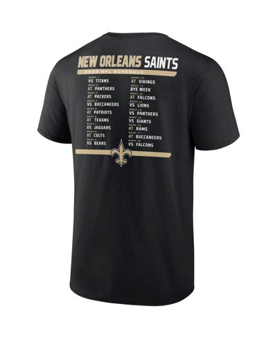 Fanatics Branded Black/white New Orleans Saints Two-pack 2023 Schedule T-shirt Combo Set In Black,white