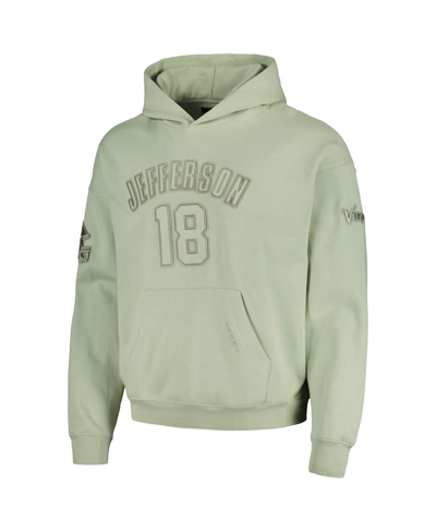 Pro Standard Men's  Justin Jefferson Light Green Minnesota Vikings Player Name And Number Pullover Ho In Light Green