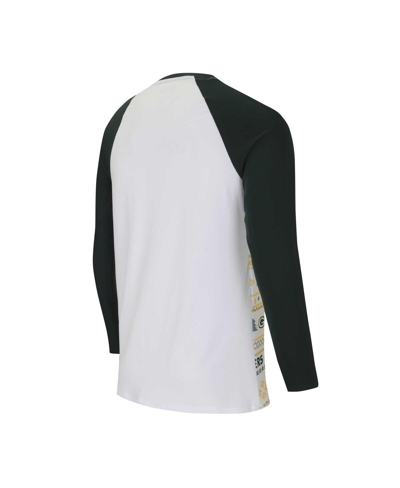 Shop Concepts Sport Men's  White, Green Green Bay Packers Tinselâ Raglan Long Sleeve T-shirt And Pants Sle In White,green