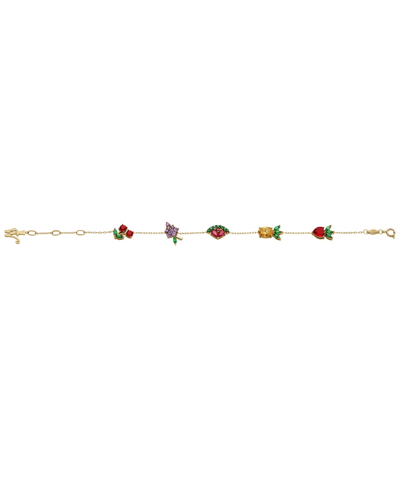 Fossil Special Edition Gold-tone Stainless Steel Station Bracelet In Gold