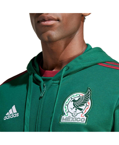 Shop Adidas Originals Men's Adidas Green Mexico National Team Dna Full-zip Hoodie