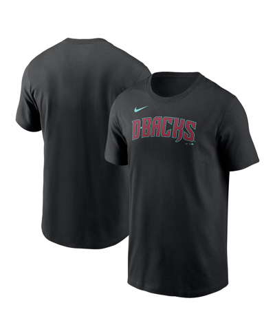 Shop Nike Men's  Black Arizona Diamondbacks Wordmark T-shirt