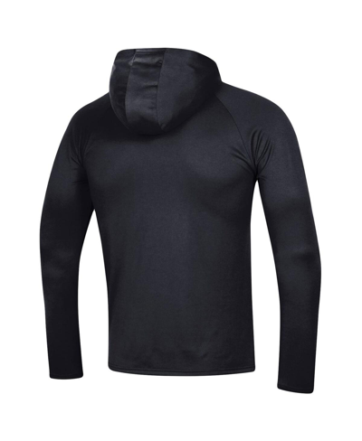 Under Armour Men's  Black Maryland Terrapins 2023 Sideline Tech Hooded Raglan Long Sleeve T-shirt In Black
