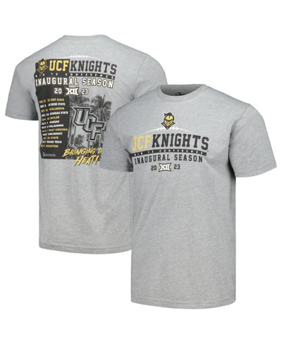 Flogrown Heather Gray Ucf Knights Inaugural Big 12 Schedule T-shirt In Heather Gray