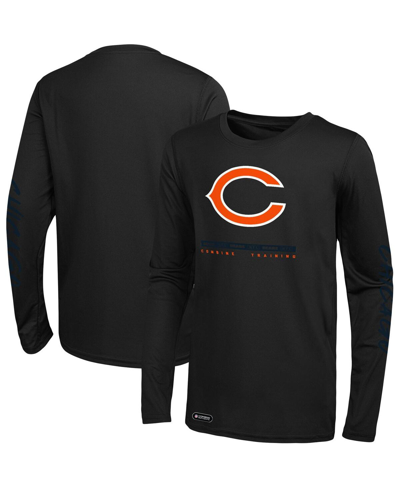 Shop Outerstuff Men's Black Chicago Bears Agility Long Sleeve T-shirt