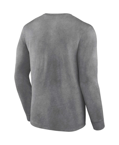 Fanatics Branded  Heather Charcoal Tampa Bay Buccaneers Washed Primary Long Sleeve T-shirt In Heather Charcoal
