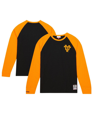 Mitchell & Ness Men's  Black Tennessee Volunteers Legendary Slub Raglan Long Sleeve T-shirt In Black