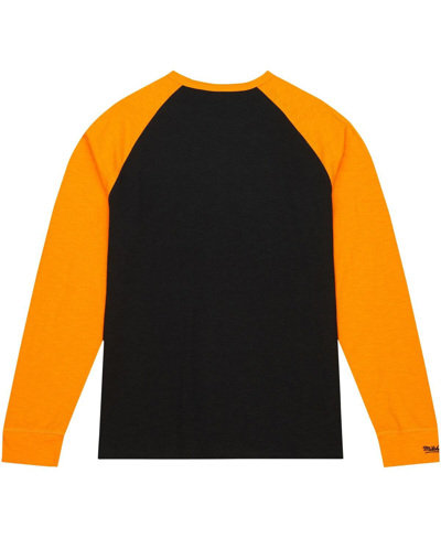 Mitchell & Ness Men's  Black Tennessee Volunteers Legendary Slub Raglan Long Sleeve T-shirt In Black