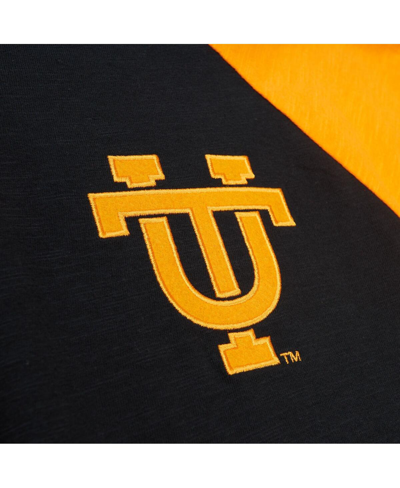 Mitchell & Ness Men's  Black Tennessee Volunteers Legendary Slub Raglan Long Sleeve T-shirt In Black
