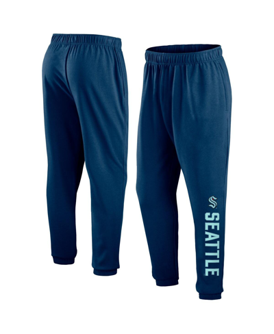 Shop Fanatics Men's  Deep Sea Blue Seattle Kraken Chop Block Fleece Sweatpants