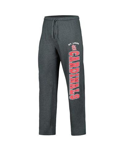 Concepts Sport Men's  Charcoal, Red St. Louis Cardinals Meter T-shirt And Pants Sleep Set In Charcoal,red