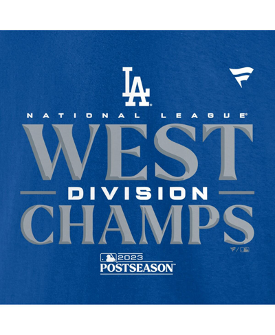 Shop Fanatics Big Boys  Royal Los Angeles Dodgers 2023 Nl West Division Champions Locker Room T-shirt