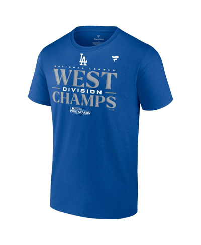 Shop Fanatics Big Boys  Royal Los Angeles Dodgers 2023 Nl West Division Champions Locker Room T-shirt