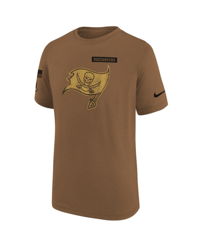 Shop Nike Big Boys  Brown Tampa Bay Buccaneers 2023 Salute To Service Legend T-shirt