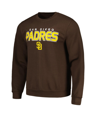 Shop Stitches Men's  Brown San Diego Padres Pullover Sweatshirt
