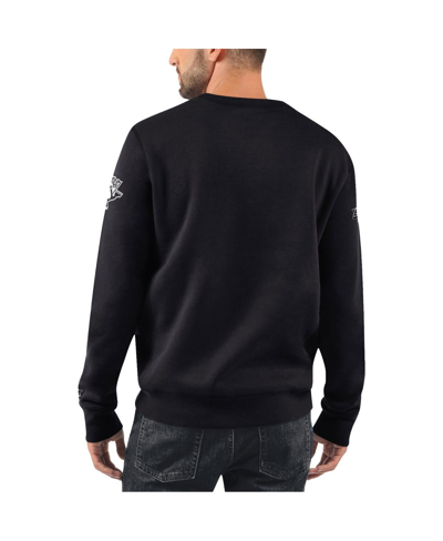 Starter X Nhl Black Ice Black Pittsburgh Penguins Cross Check Pullover Sweatshirt In Black